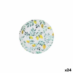Piatto da Dolce La Mediterránea 20 cm Limone (24 Unità)