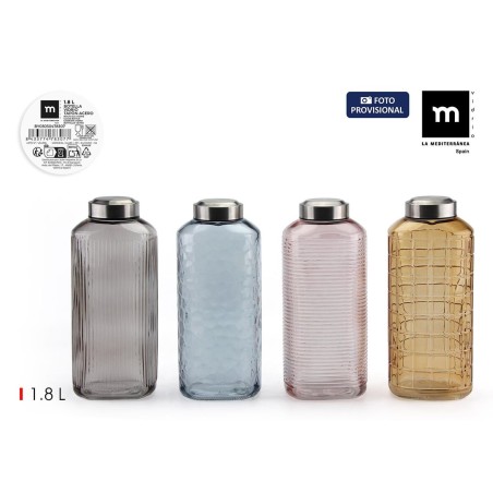 Bottiglia di Vetro La Mediterránea Vetro 1,8 L (8 Unità)