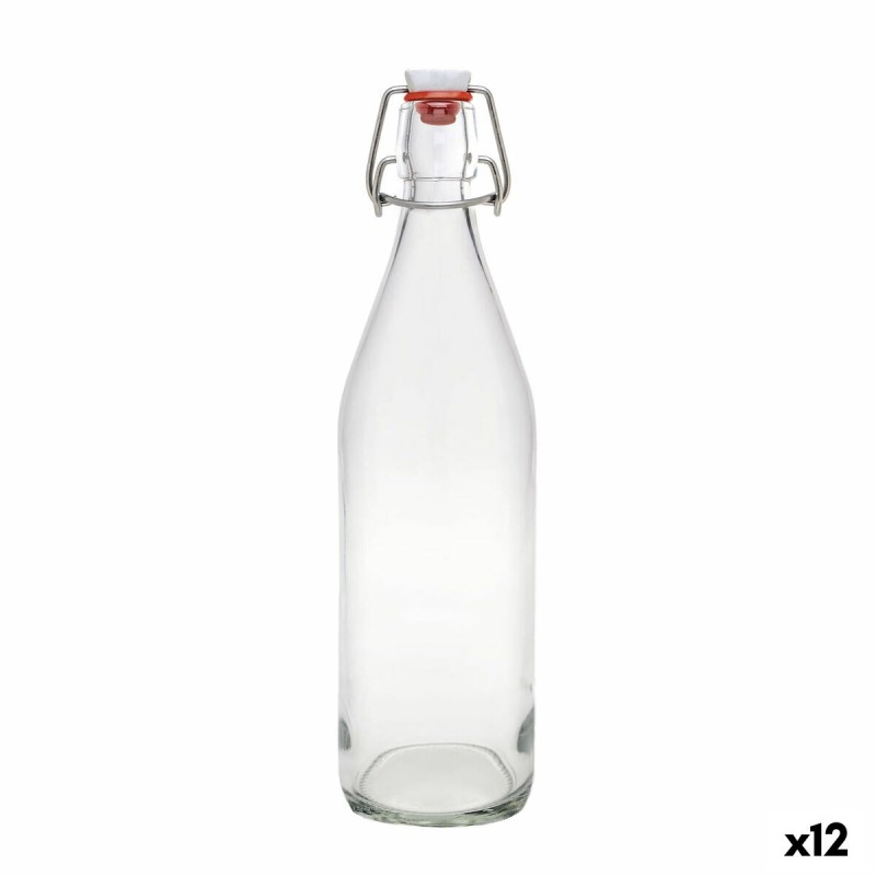 Bottiglia di Vetro La Mediterránea Vetro 1 L (12 Unità) Bottiglia di Vetro La Mediterránea Vetro 1 L (12 Unità)