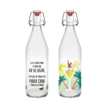 Bottiglia di Vetro La Mediterránea Vetro 1 L (12 Unità)