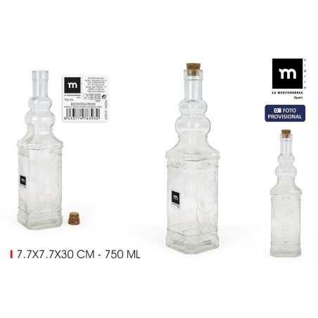 Bottiglia di Vetro La Mediterránea Vetro 750 ml (24 Unità)