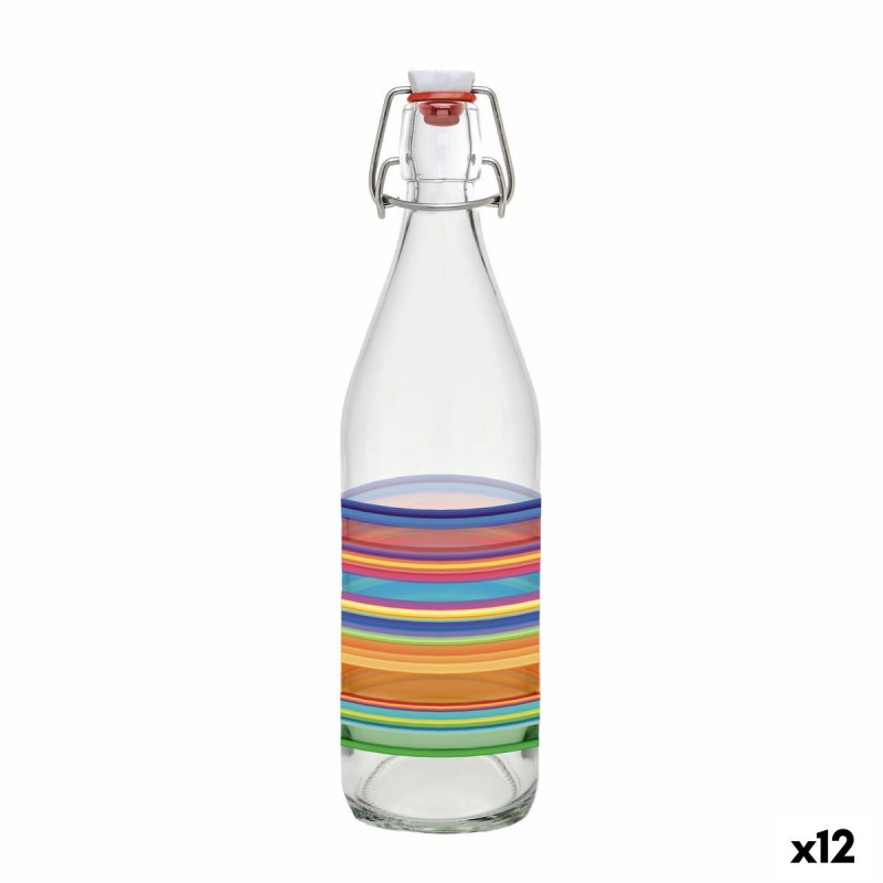 Bottiglia di Vetro La Mediterránea Vetro 1 L (12 Unità) Bottiglia di Vetro La Mediterránea Vetro 1 L (12 Unità)
