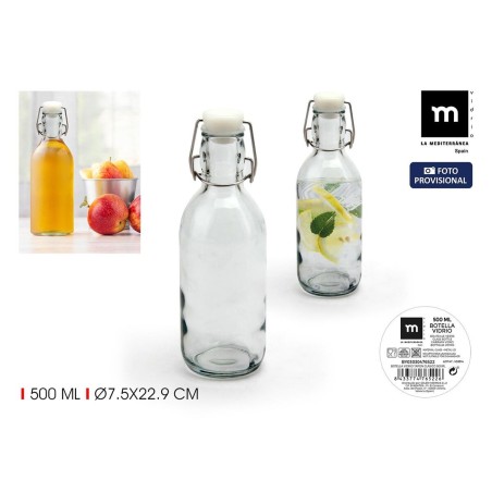 Bottiglia di Vetro La Mediterránea Vetro 500 ml (24 Unità)