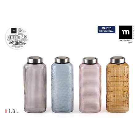 Bottiglia di Vetro La Mediterránea Vetro 1,3 L (12 Unità)