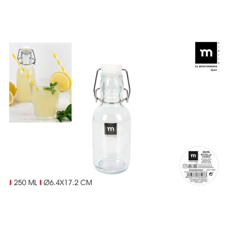 Bottiglia di Vetro La Mediterránea Vetro 250 ml (24 Unità)