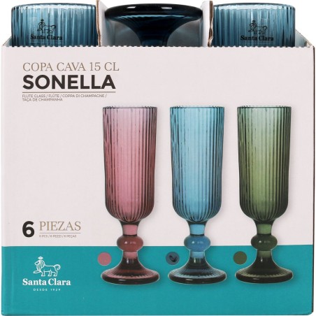 Calice da champagne Santa Clara Sonella Azzurro (36 Unità)
