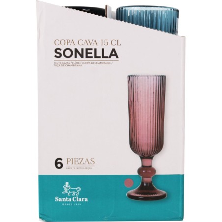 Calice da champagne Santa Clara Sonella Azzurro (36 Unità)