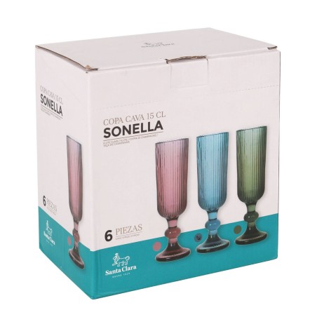 Calice da champagne Santa Clara Sonella Azzurro (36 Unità)