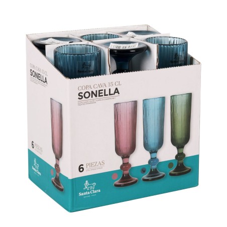 Calice da champagne Santa Clara Sonella Azzurro (36 Unità)