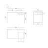 Scrivania Unique LESTE JSBG-142-1 Nero Acciaio 120 x 76 x 60 cm