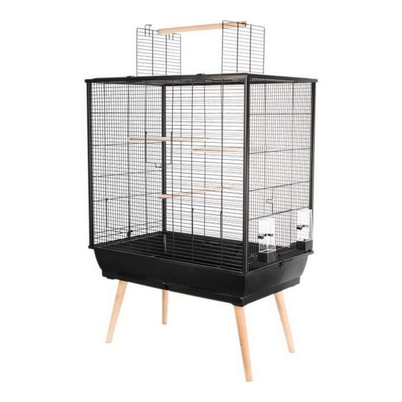 Gabbia per Uccelli Zolux Neo Jili H80 Nero 78 x 81 x 48 cm Gabbia per Uccelli Zolux Neo Jili H80 Nero 78 x 81 x 48 cm
