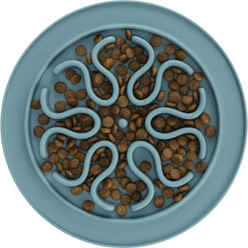 Ciotola ad Alimentazione Lenta per Animali Domestici Trixie TX-25035 Azzurro Grigio Silicone Ciotola ad Alimentazione Lenta per Animali Domestici Trixie TX-25035 Azzurro Grigio Silicone