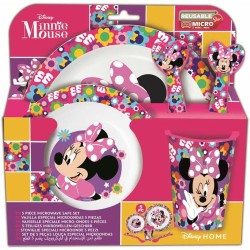 Set di stoviglie per bambini Minnie Mouse Minnie Bold Florals 5 Pezzi