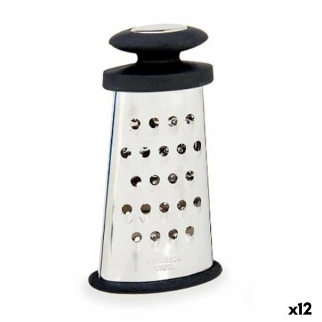 Grattugia Kinvara KT1210376 Nero Argentato Acciaio inossidabile TPR 9 x 15,5 x 4,2 cm (12 Unità)