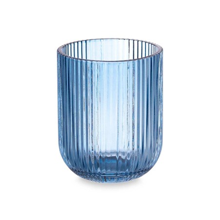 Bicchiere Righe Azzurro Cristallo 270 ml (6 Unità)