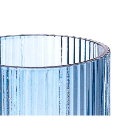 Bicchiere Righe Azzurro Cristallo 270 ml (6 Unità)