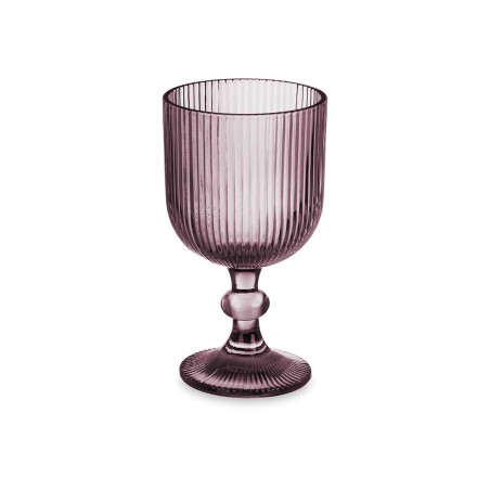 Calice per vino Righe Grigio Vetro 260 ml (6 Unità)