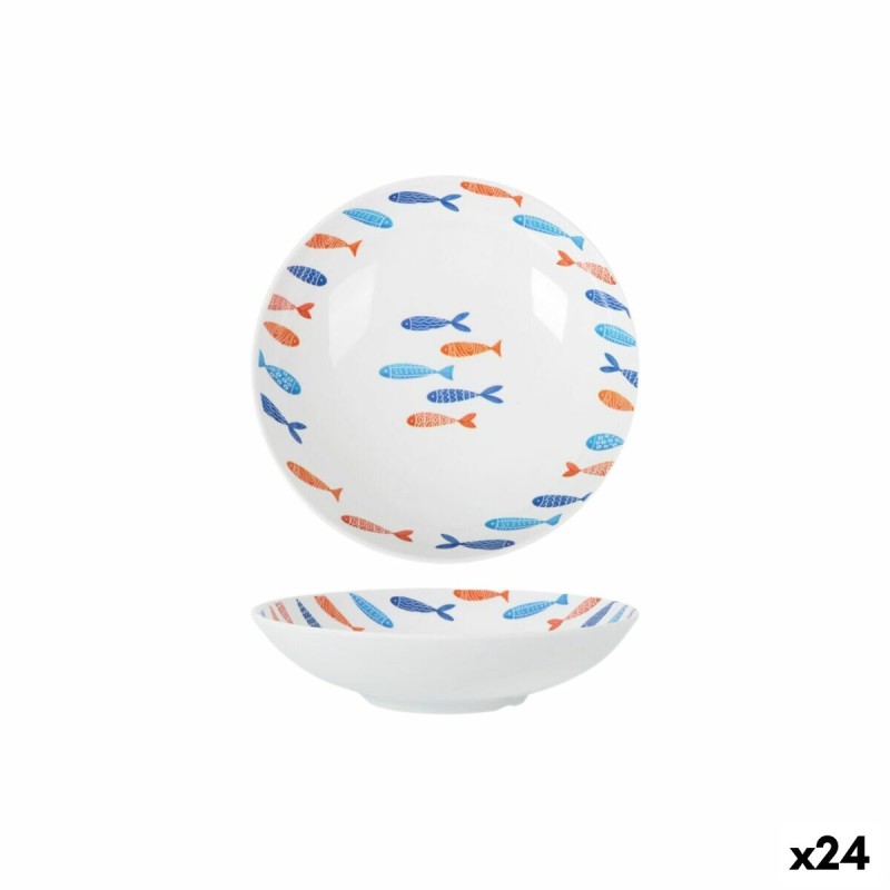 Piatto Fondo La Mediterránea Pesci 21 x 5,3 cm (24 Unità) Piatto Fondo La Mediterránea Pesci 21 x 5,3 cm (24 Unità)