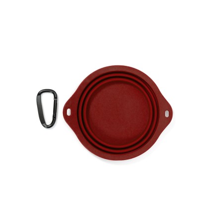Ciotola Pieghevole per Animali Domestici Gloria Rosso Silicone Alluminio 550 ml