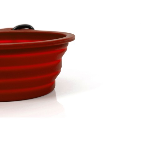 Ciotola Pieghevole per Animali Domestici Gloria Rosso Silicone Alluminio 550 ml