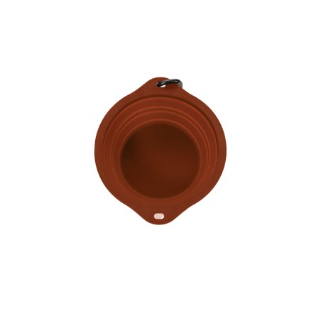 Ciotola Pieghevole per Animali Domestici Gloria Rosso Silicone Alluminio 550 ml