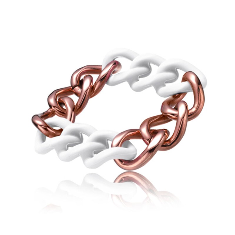 Bracciale Donna Time Force TS5148BW Bianco Bronce Acciaio Bracciale Donna Time Force TS5148BW Bianco Bronce Acciaio