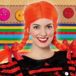 Parrucca con Trecce 39895 Arancio