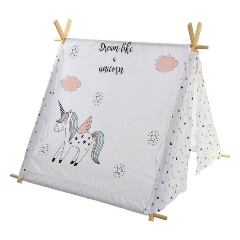 Tenda da Campeggio DKD Home Decor Cotone Legno Unicorno (110 x 110 x 106 cm) Tenda da Campeggio DKD Home Decor Cotone Legno Unicorno (110 x 110 x 106 cm)