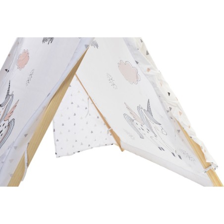 Tenda da Campeggio DKD Home Decor Cotone Legno Unicorno (110 x 110 x 106 cm)