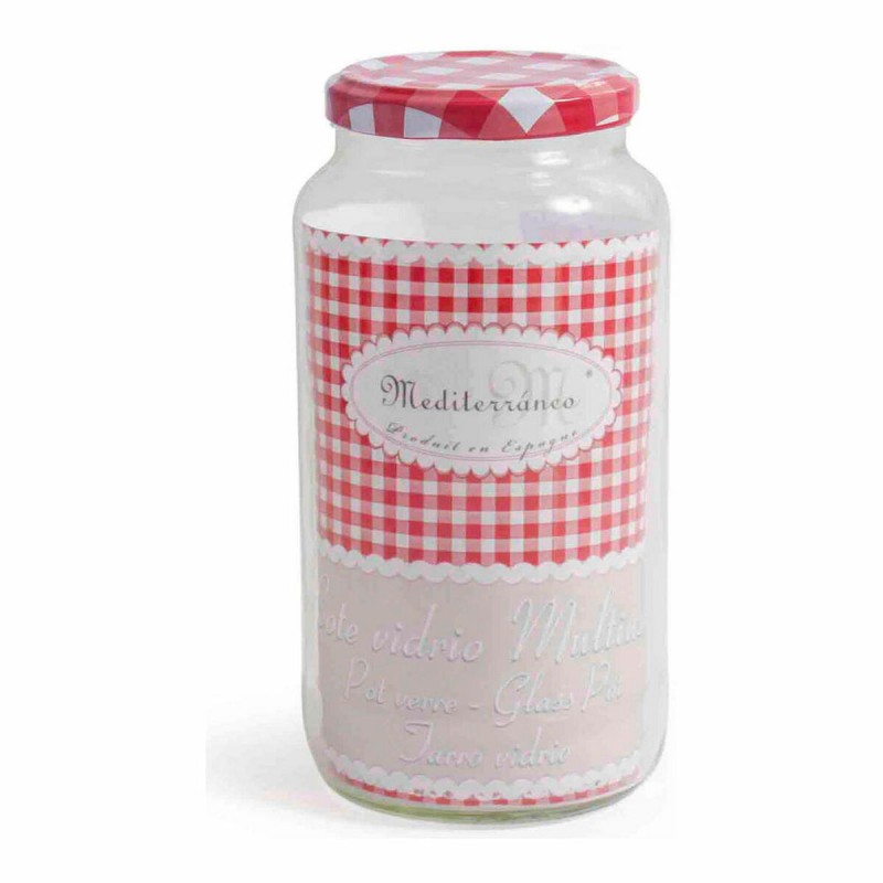 Barattolo di Vetro Mediterraneo M127261 1 L Multiuso (ø 9,3 x 17,8 cm) (1 L) Barattolo di Vetro Mediterraneo M127261 1 L Multiuso (ø 9,3 x 17,8 cm) (1 L)