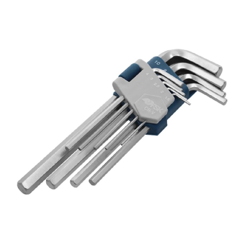 Set Chiavi Allen Ferrestock 1,5 - 2 - 2,5 - 3 - 4 - 5 - 6 - 8 - 10 mm 9 pcs Set Chiavi Allen Ferrestock 1,5 - 2 - 2,5 - 3 - 4 - 5 - 6 - 8 - 10 mm 9 pcs