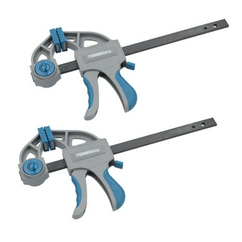 Sergente monomanuale Ferrestock Acciaio Plastica (2 pcs) Sergente monomanuale Ferrestock Acciaio Plastica (2 pcs)