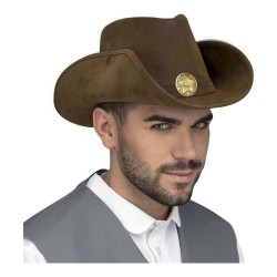 Cappello da Cowboy My Other Me Marrone Stella (59 cm)