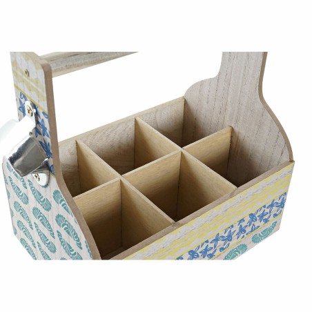 Portabottiglie DKD Home Decor 27 x 16,5 x 25 cm Azzurro Turchese Legno MDF (2 Unità)