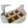 Portabottiglie DKD Home Decor 27 x 16,5 x 25 cm Azzurro Turchese Legno MDF (2 Unità)