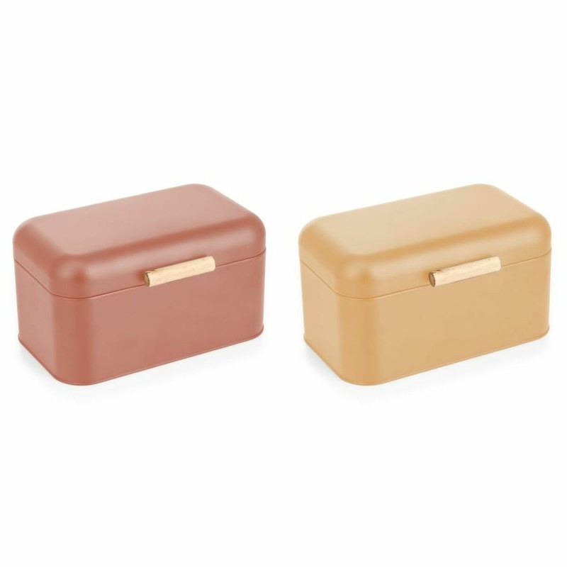 Portapane DKD Home Decor 30,50 x 20,7 x 15 cm Metallo Terracotta Giallo Vintage (2 Unità) Portapane DKD Home Decor 30,50 x 20,7 x 15 cm Metallo Terracotta Giallo Vintage (2 Unità)