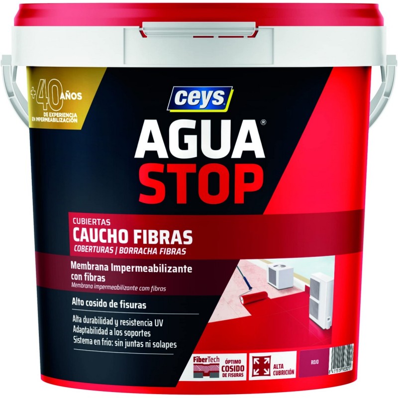 Impermeabilizzazione Ceys Aguastop Rosso Caucciù 5 kg Impermeabilizzazione Ceys Aguastop Rosso Caucciù 5 kg