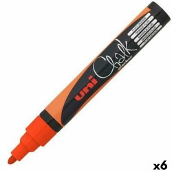Pennarelli a gesso liquido Uni-Ball PWE-5M Fluor Arancio (6 Unità)