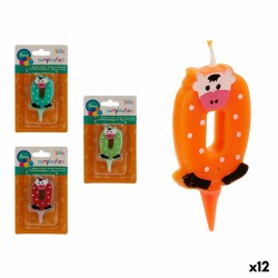 Candela Compleanno animali Numeri 0 (12 Unità)