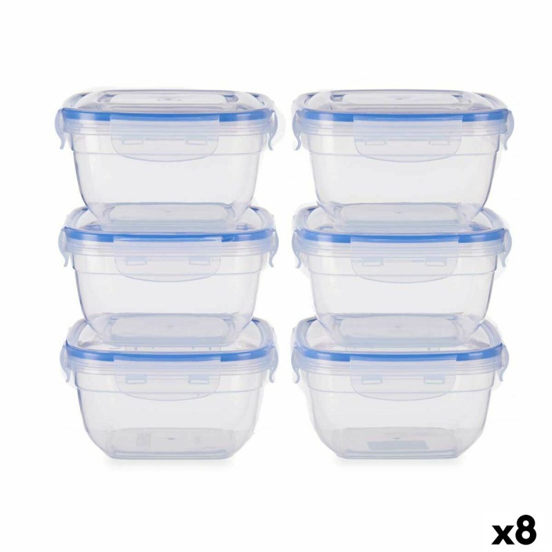 Set di scatole porta pranzo Leknes 30103 Azzurro Trasparente Plastica 900 ml 14,5 x 8,5 x 14,5 cm Ermetico (8 Unità) Set di scatole porta pranzo Leknes 30103 Azzurro Trasparente Plastica 900 ml 14,5 x 8,5 x 14,5 cm Ermetico (8 Unità)