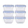 Set di scatole porta pranzo Leknes 30103 Azzurro Trasparente Plastica 900 ml 14,5 x 8,5 x 14,5 cm Ermetico (8 Unità)