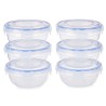 Set di scatole porta pranzo Leknes 30502 Azzurro Trasparente Plastica 800 ml 15,5 x 7,5 x 15,5 cm Ermetico (8 Unità)