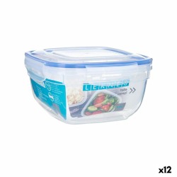 Porta pranzo Ermetico Leknes 30104 Trasparente polipropilene Quadrato 1,5 L 17 x 10 x 17 cm (12 Unità)