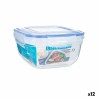 Porta pranzo Ermetico Leknes 30104 Trasparente polipropilene Quadrato 1,5 L 17 x 10 x 17 cm (12 Unità)