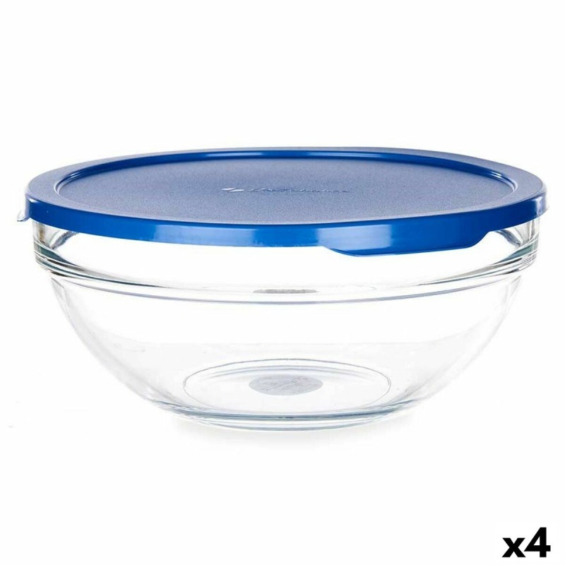 Porta Pranzo Rotondo con Coperchio Pasabahce Chefs Azzurro 1,7 L 20,5 x 9 x 20,5 cm (4 Unità) Porta Pranzo Rotondo con Coperchio Pasabahce Chefs Azzurro 1,7 L 20,5 x 9 x 20,5 cm (4 Unità)