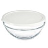 Porta Pranzo Rotondo con Coperchio Pasabahce Chefs Bianco 1,7 L 21 x 9 x 21 cm (4 Unità)