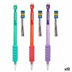 Portamine Pincello 475 Azzurro Rosso Verde Mine da 0,5 mm (12 Unità)