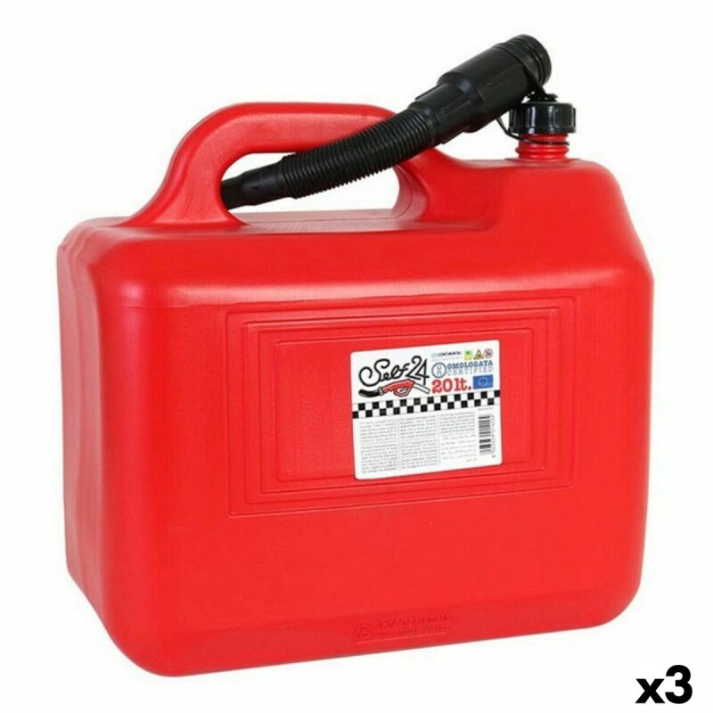 Serbatoio per Carburante con Imbuto Self Continental Self 20 L (3 Unità) Serbatoio per Carburante con Imbuto Self Continental Self 20 L (3 Unità)