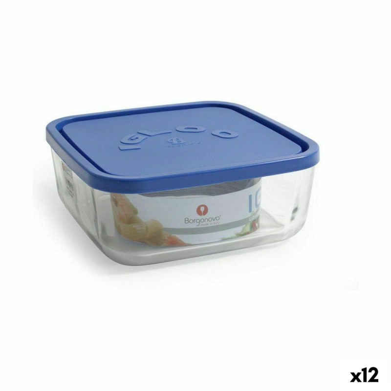 Porta pranzo Borgonovo Quadrato Azzurro 1,8 L 18,5 x 18,5 x 7,4 cm (12 Unità) Porta pranzo Borgonovo Quadrato Azzurro 1,8 L 18,5 x 18,5 x 7,4 cm (12 Unità)