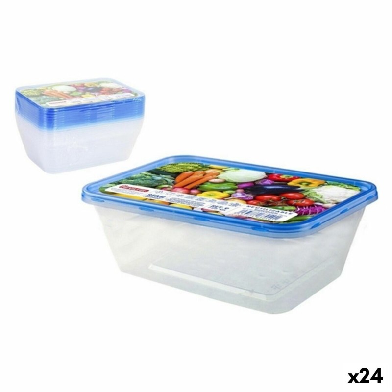 Set di scatole porta pranzo Privilege 49787 Rettangolare 750 ml 18 x 12 x 6 cm (24 Unità) (9 pcs) Set di scatole porta pranzo Privilege 49787 Rettangolare 750 ml 18 x 12 x 6 cm (24 Unità) (9 pcs)